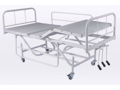 Cama hospitalar manual 3 manivelas (c/ grades e colchão)
